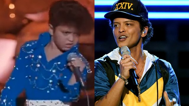 Bruno Mars then and now