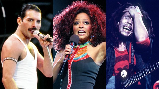 Freddie Mercury / Diana Ross / Bob Marley